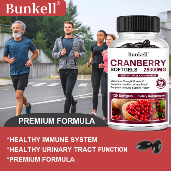 Cranberry 25000mg Fruit Extract with Vitamin C Softgels EXP:July 2026- - Image 4