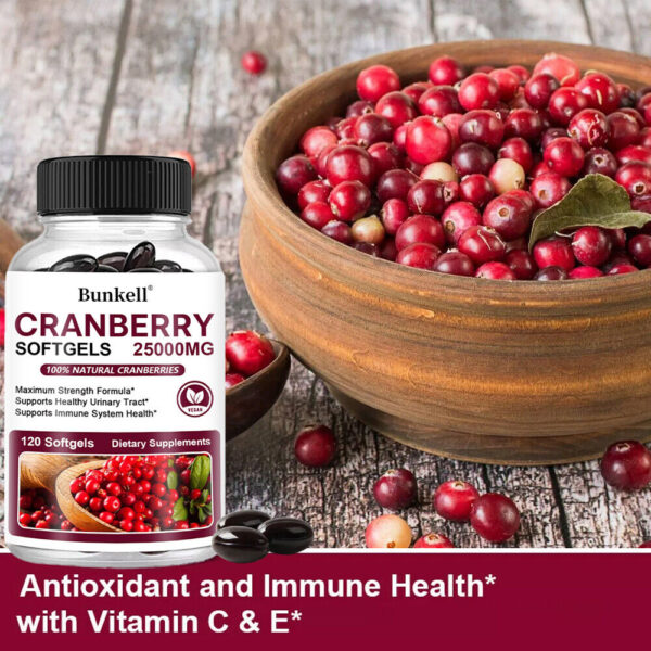 Cranberry 25000mg Fruit Extract with Vitamin C Softgels EXP:July 2026- - Image 6